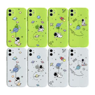 China Fluorescent Print Shockproof TPU Astronauts Cell Phone Case For iPhone 12 Pro Max for sale