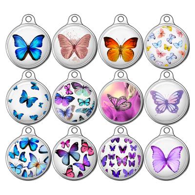 China Transparent Pattern Design Silicone Cat Butterfly Flower Case Cover For Apple Airtag for sale