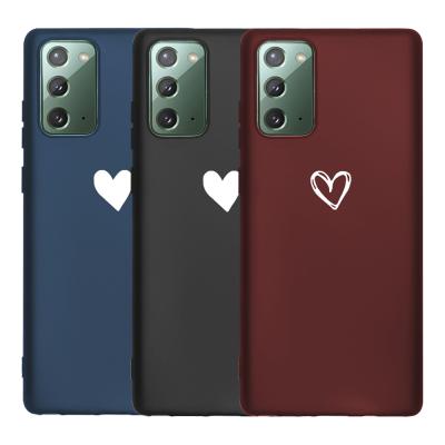 China Love Little White Heart Eco-friendly TPU Soft Cell Phone Case For Samsung Galaxy NOTE20 Ultra for sale