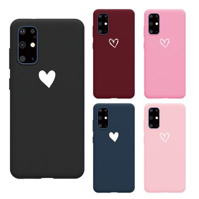 China Black Shockproof Small Love Heart White Matte Soft TPU Cell Phone Case For Samsung Galaxy S20 PLUS Fe 5G for sale