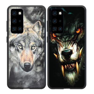 China Eco-friendly Wolves Head Matte Soft TPU Cell Phone Case Cover For HUAWEI P40 pro for sale