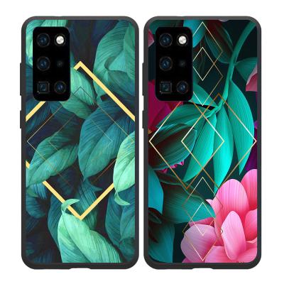 China Eco-friendly Tropical Plants Green Leaves Matte Soft TPU Cell Phone Case For HUAWEI P40 for sale