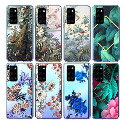 China Tropical Plants Shockproof Parrot Clear Soft Cell Phone Case For HUAWEI P40 pro for sale