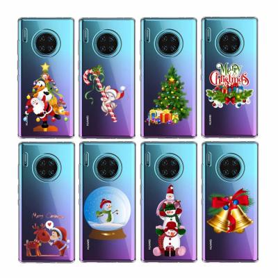 China Merry Christmas Santa Light Bell TPU Clear Soft Cell Phone Case For MATE 30 PRO for sale