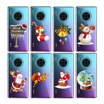 China Christmas Light Candy Clear Soft TPU Cell Phone Case For Huawei MATE 30 PRO for sale