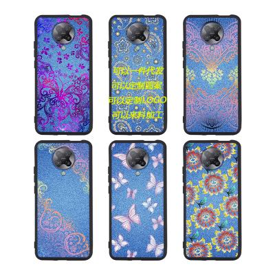 China Rainbow shockproof custom denim lace soft phone case for xiaomi redmi K40 pro for sale