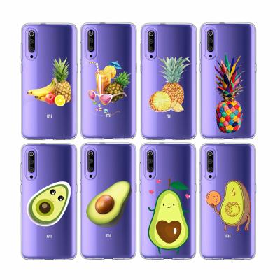 China 100% Clear Eco-friendly Design Avocado TPU Pineapple Case Phone Cell Phone Cases For xiaomi 9T cc9 pro MIX for sale