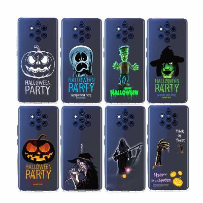 China 100% Eco-friendly Phone Case Halloween Party Pumpkins Design Clear TPU Cell Phone Case For Nokia 8.1 6.2 X71 for sale