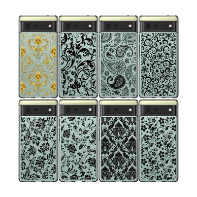 China Clear Palace Decoration Shockproof Flower Lace TPU Phone Case For Google Pixel 6 for sale