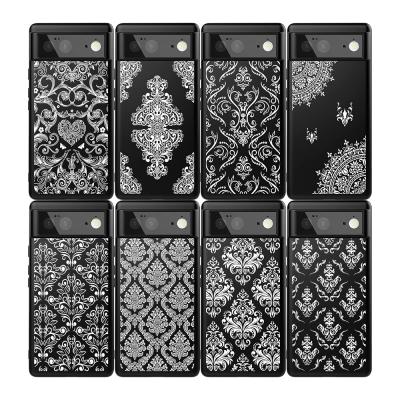 China Retro Lace Flower Shockproof TPU Matte Phone Case For Google Pixel 6 Pro for sale