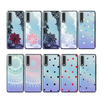 China Free Space Love Heart Shockproof TPU Lace Soft Cell Phone Case For LG K40 K12PLUS for sale