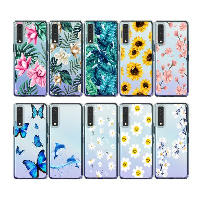 China Shockproof Plants Flowers Butterflies Clear Soft Cell Phone Case For LG K50 Q70 for sale