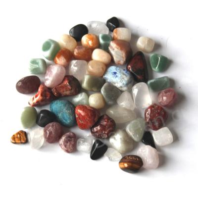 China China natural crystal gravel tumbled quartz stone tarmac colored tourmaline crystal crushed stone decoration for sale