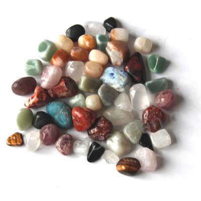 China China natural crystal gravel tumbled quartz stone tarmac colored tourmaline crystal crushed stone decoration for sale