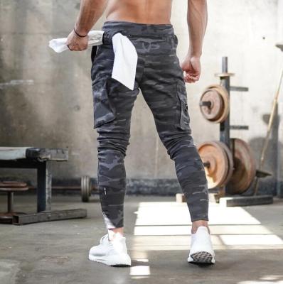 China 2021 Men's Gym Pants Breathable Workout Running Athletic Joggers Slim Fit Sport Track Pants With Zipper Pocket Towel Loop for sale