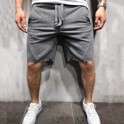 China Moco 2021 Hot Sale Breathable Men's Casual Workout Shorts Cotton Comfortable Sport Running Shorts Drawstring With Sides Pocket for sale