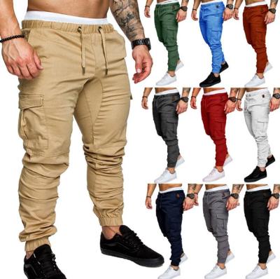 China 2021 Hot Selling Anti-wrinkle New Fashion Men's Cargo Pants For Men's Slim Fit Casual Trouser Chino Sweatpants Long Sport Pants for sale