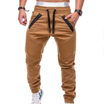 China Moco 2021Men's Hot Sale Amazon Anti-wrinkle Cargo Pants Drawstring Elastic Outdoor Zipper Pants With Pockets for sale