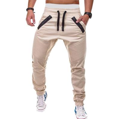 China Moco 2021 Anti-Wrinkle Men's Cargo Trouser Pants Sporty Casual Pants Shape Slim Fit Sweatpants Pencil Pants for sale