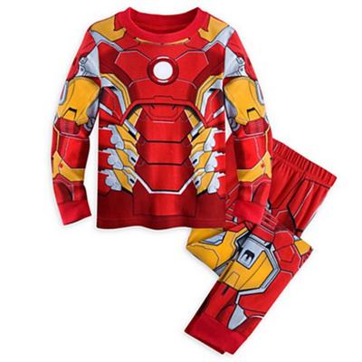 China Moco Breathable 2021 Kids Cartoon Casual Wear Pajamas Suit Full Sleeve Kids Sleepwear Pajamas Set For Kids for sale