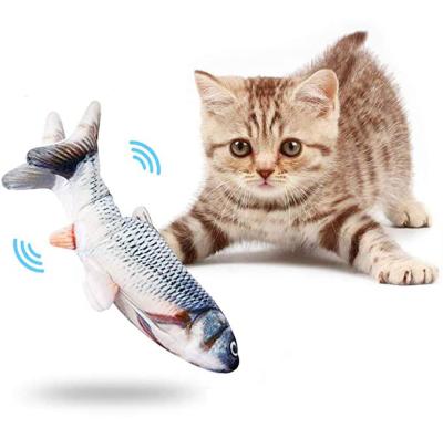 China Wholesale USB 3d Mobile Catnip Soft Automatic Electric Chew Pets Interactive Fish Cat Toy For Cat for sale