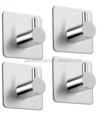 China Super Hot And Strong 304 Stainless Steel Square Stocked Nail Free Seamless Hook, For Home Hotel Bathroom for sale