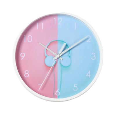 China Swiss Newest Design Clocks Wholesale High Quality Minimalist Logo Motor Printing Swiss Wall Clock for sale