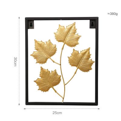 China Contemporary African social luxury seat decor 3d metal leaves wall bedroom decoration arthouse living room for sale