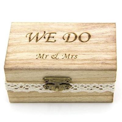 China Mr and Mrs Marry Wood Sign Ring Holder Decorative Box from Europe for sale