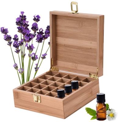 China Handmade Bamboo Essential Oil Storage Box Travel Display Presentation for sale