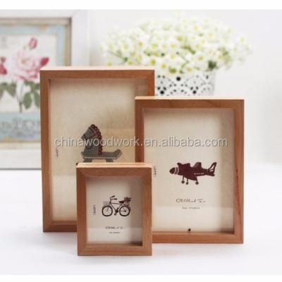 China Eco - Friendly Natural Wood Material Eco - Friendly Piggy Bank Multi - Use Wooden Photo Box for sale