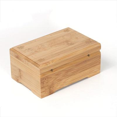 China Recycled Materials Hot Selling Small Cable Packing Organizer Case Bamboo Gift Wooden Box for sale