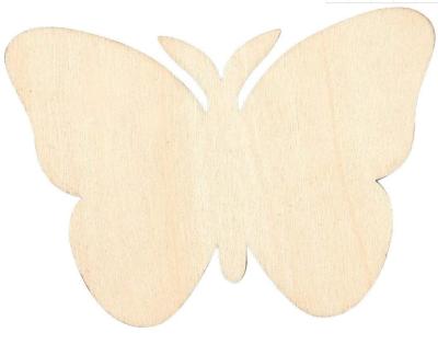 China Europe 24 Pack Unfinished Wooden Butterfly Cutouts For Crafts, Wooden Butterflies Slice Pieces (3.7 x 2.7 in) for sale