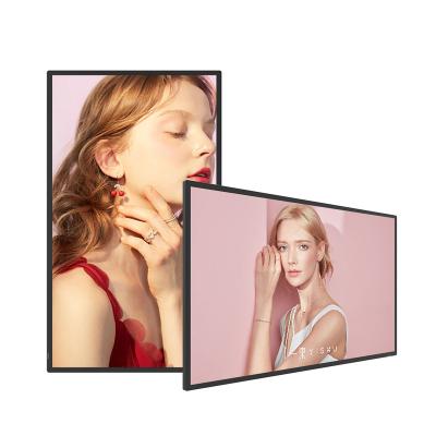 China Indoor YUWO Indoor HD 18.5 Inch Ultra Thin Retail Wall Mounted Commercial Advertising Display Screen for sale