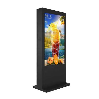 China Outdoor Outdoor HD Highlight Multi-size Inch OEM/ODM YUWO Floor Kiosk Stand Commercial Advertising Machine for sale