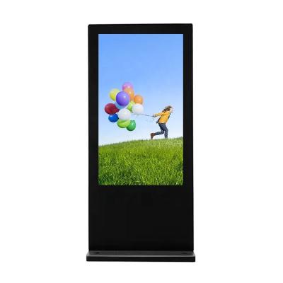 China Outdoor YUWO 32 Inch Commercial Kiosk Floor Stand Digital Signage LCD Outdoor Advertising Display for sale