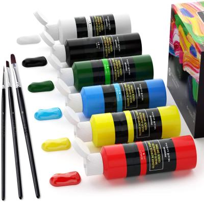 China Art Painting Acrylic Paint On Leather, Non-Toxic Acrylic Paint On Canvas 6 Color For Art 100ml Acrylic Paint Set for sale