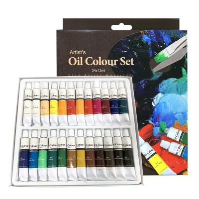 China High Quality Artist Oil Paint 24 Colors 12ml Oil Paint Oil Paint for sale