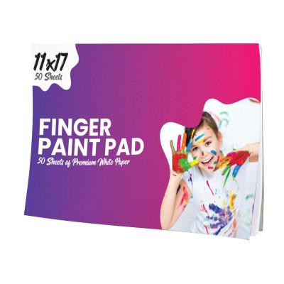 China Paiting 11'' *17 Finger Children's Paint Paper Pad For Watercolor Paper Pad Paint Painting for sale