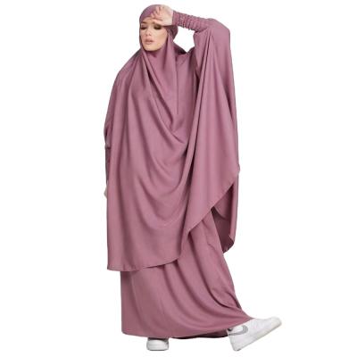 China Nida J&H MuslimQLO prayer wear high quality hot-selling french jilbab 2 pieces jilbab khimar for sale