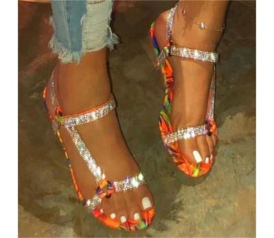 China J&H Fashion Raincoat Best Selling Summer Shoes Rhinestone Slipper 2020 Bling Women Shoes for sale