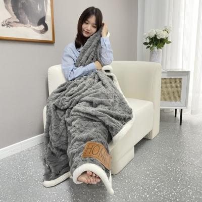 China Factory Direct Folded Sherpa Jacquard Blanket Sherpa Blanket Ultra Soft Fleece Blanket for sale