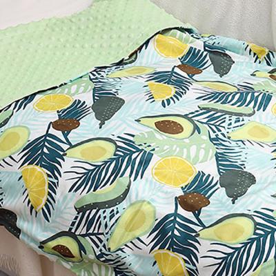 China PORTABLE Spot Goods Baby Wrap Super Soft Blanket Double Layer Animal Cartoon Mink Dot Soft Blanket Newborn Baby Blanket Minky Blanket for sale