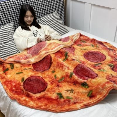 China Folded Ready To Ship Quality Pizza Flannel Fleece Blanket Throw Blanket For Living Rooms Bedroom Sofa Couch for sale