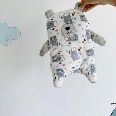 China Customized PORTABLE Baby Wrap Super Soft Minky Double Pillow Diapers Rest Mink Dot Animal Cartoon Soft Newborn To Soothe for sale