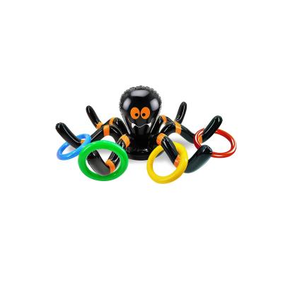 China Kids Gift Inflatable Spider Pool Ring Toss Inflatable Spider Pool Float Toys Party Game Halloween Party Inflatable Spider Pool Float Toys for sale