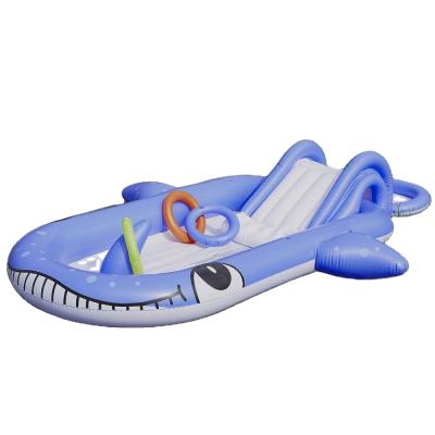 China New Eco-friendly Wetsuit Whale PVC Water Slide Wading Pool Ring Toss Game Splash Sprayer Inflatable Sprinkler for sale