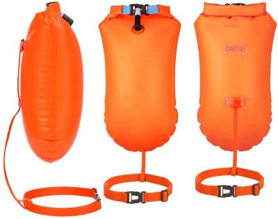 China Waterproof Eco-Friendly Waterproof Beacon Free Water PVC Dry Bag Inflatable Swim Safety Float For Safe Swim Training for sale