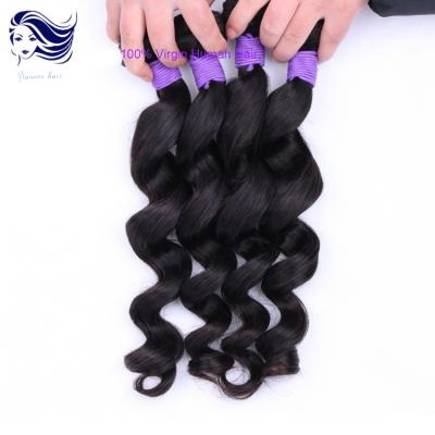 China Extensiones dobles del cabello humano de Wefted 24 pulgadas, paquetes peruanos del pelo de la Virgen en venta