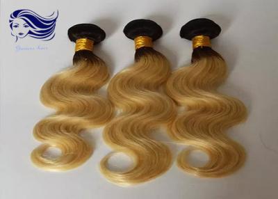 China Blondes Ombre-Farbhaar-unverarbeitete doppelte gezeichnete Haar-tiefe Welle zu verkaufen